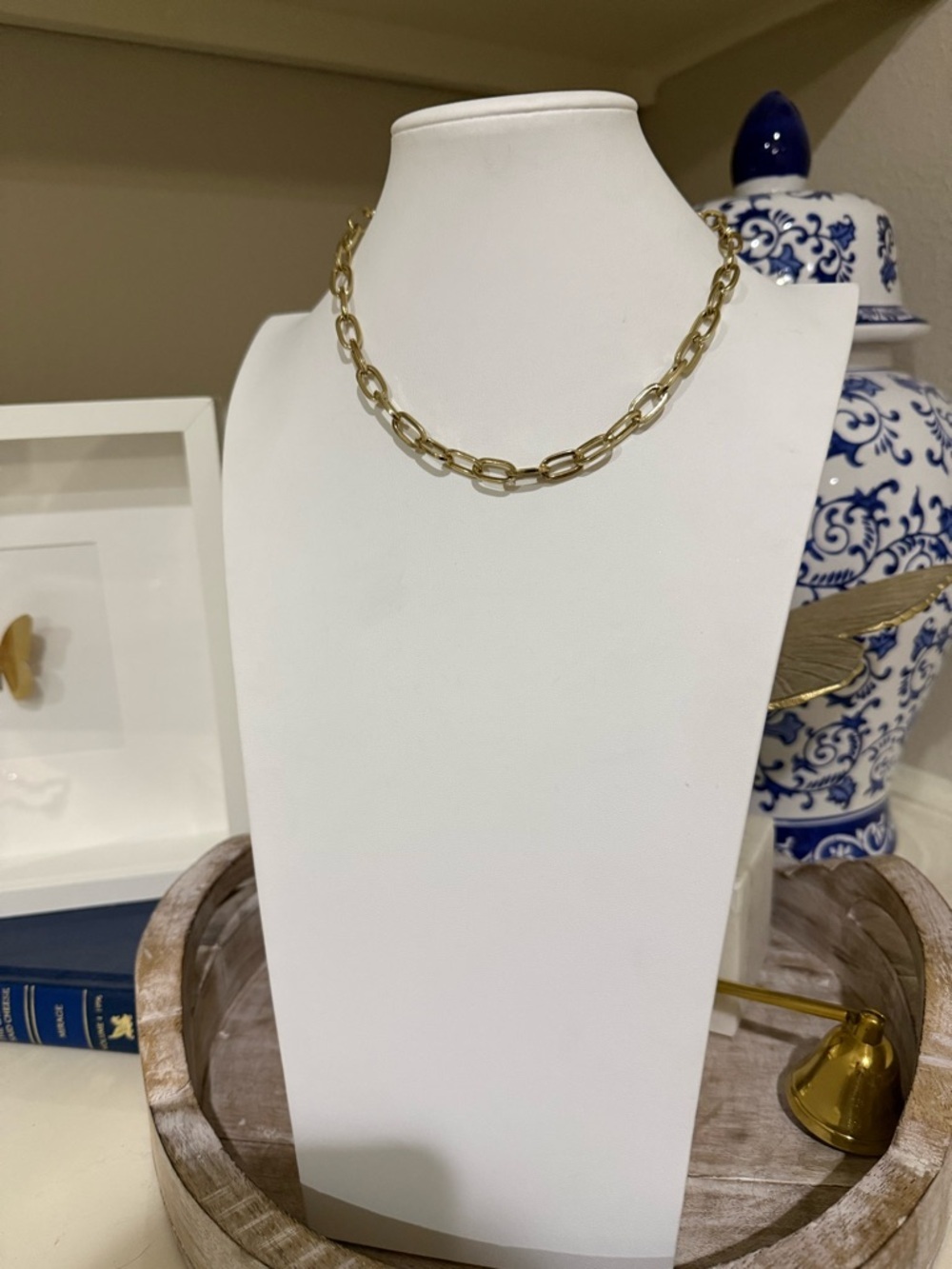 Set of 2 Separate Gold Tone Paperclip Chain Necklaces - Picture 8 of 14